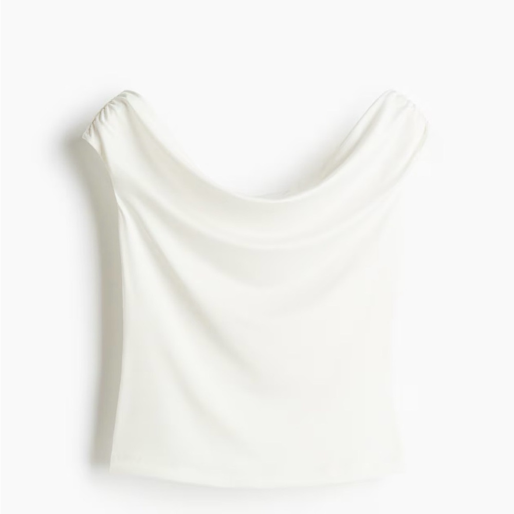 Off-Shoulder Ivory Blouse